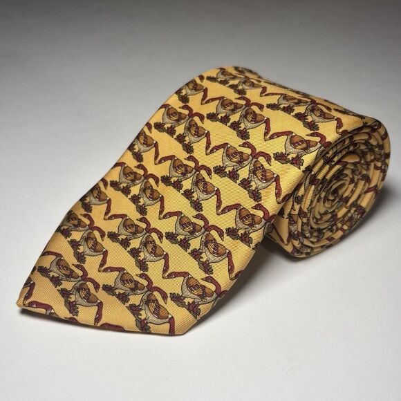 Brooks Brothers Other - Brooks Brothers Goose Duck Mallard Pint Yellow Makers 100% Silk Men's Neck Tie